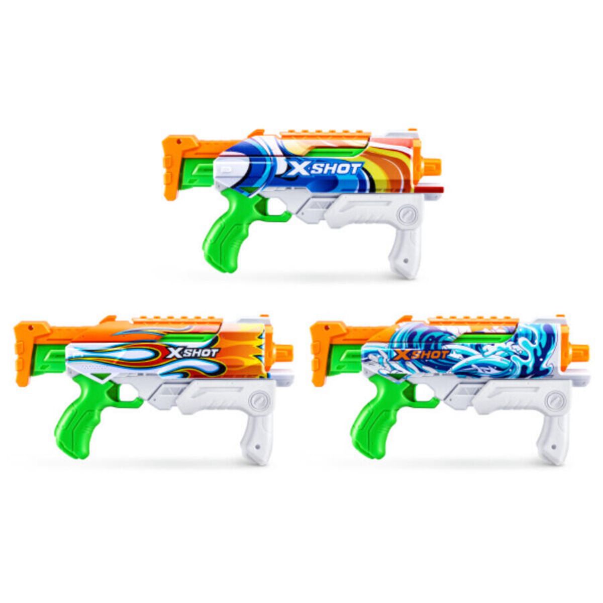 X-Shot Skins: Flux Blaster 2 Pack with 16 Darts by ZURU (Styles